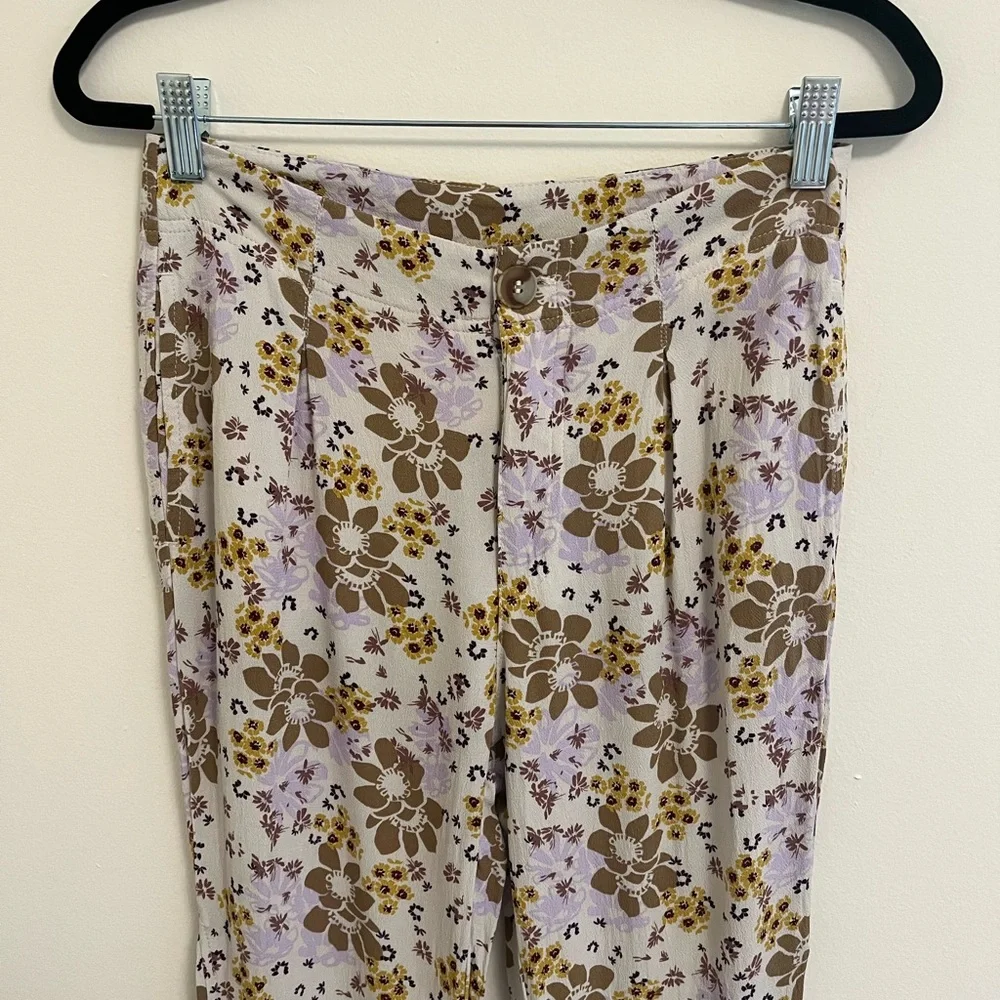 Free People Can't Take My Eyes Off You Floral Flare Pants, XS - Picture 13 of 16